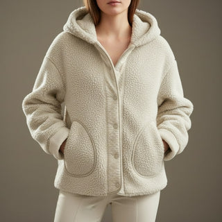 Elisa Lightweight Plush Hooded Jacket