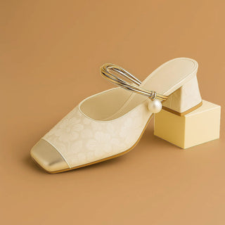 Elena Leather Block Heels