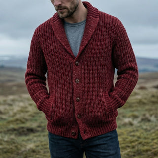 Riccardo Shawl-Collar Knit Cardigan