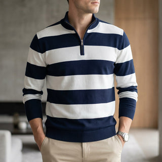 Giovanni Cotton Quarter-Zip Knit