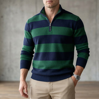Giovanni Cotton Quarter-Zip Knit