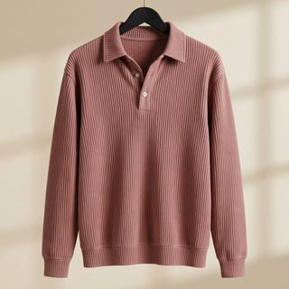 Federico Ribbed Knit Polo